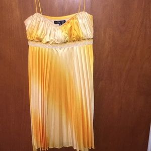 Yellow Sunset Beaded Dress